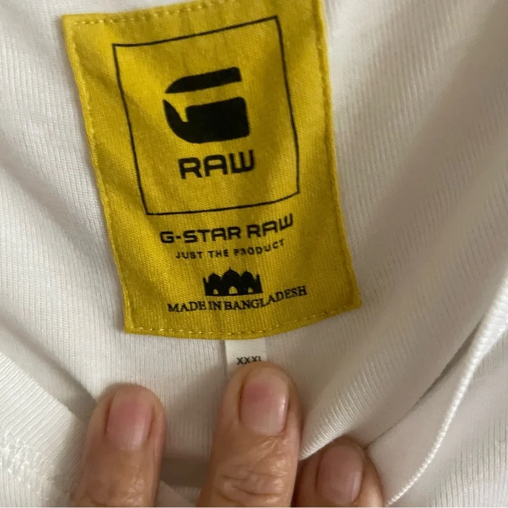 G-Star raw White Short Sleeve Tee vneck size 3X